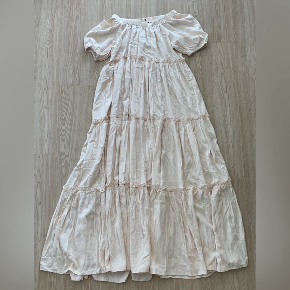 Pinkblush Tiered Maxi Sundress Cream - Picture 5 of 5